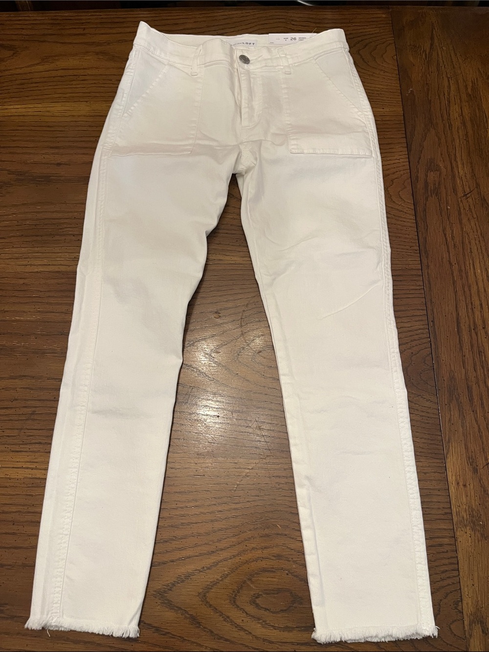 LOFT skinny crop utility pants, size 2/26, new with tags